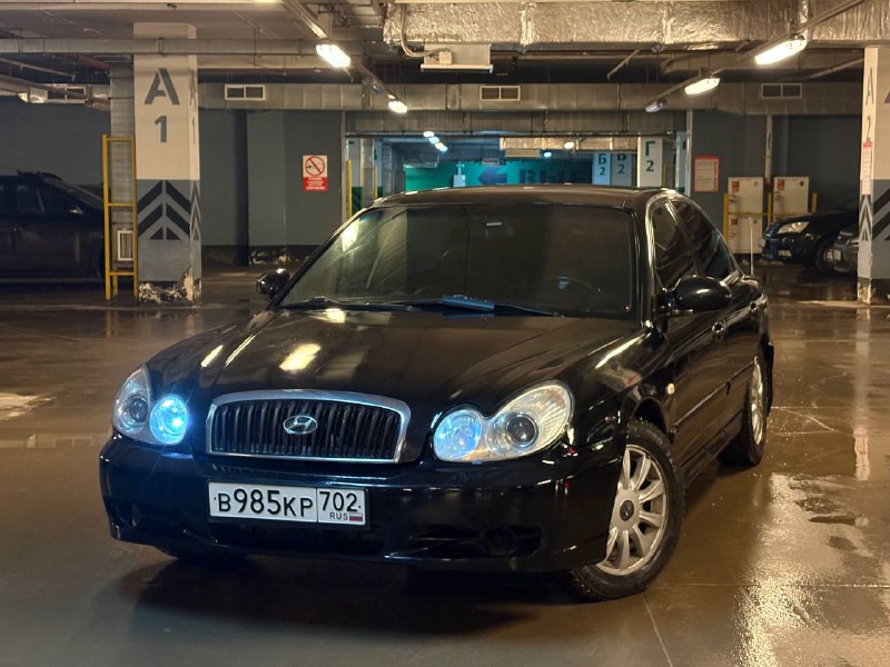 ✅Продам Hyundai Sonata 2004 В красивом черном цвете, на 16 литых дисках, на зиме. ✅По двигателю нар...