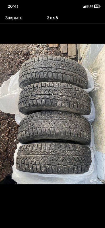 185/70 R14 Штампы 4х100 (стояли на спектре) протектор хороший, шипы есть 5000₽ уфа...